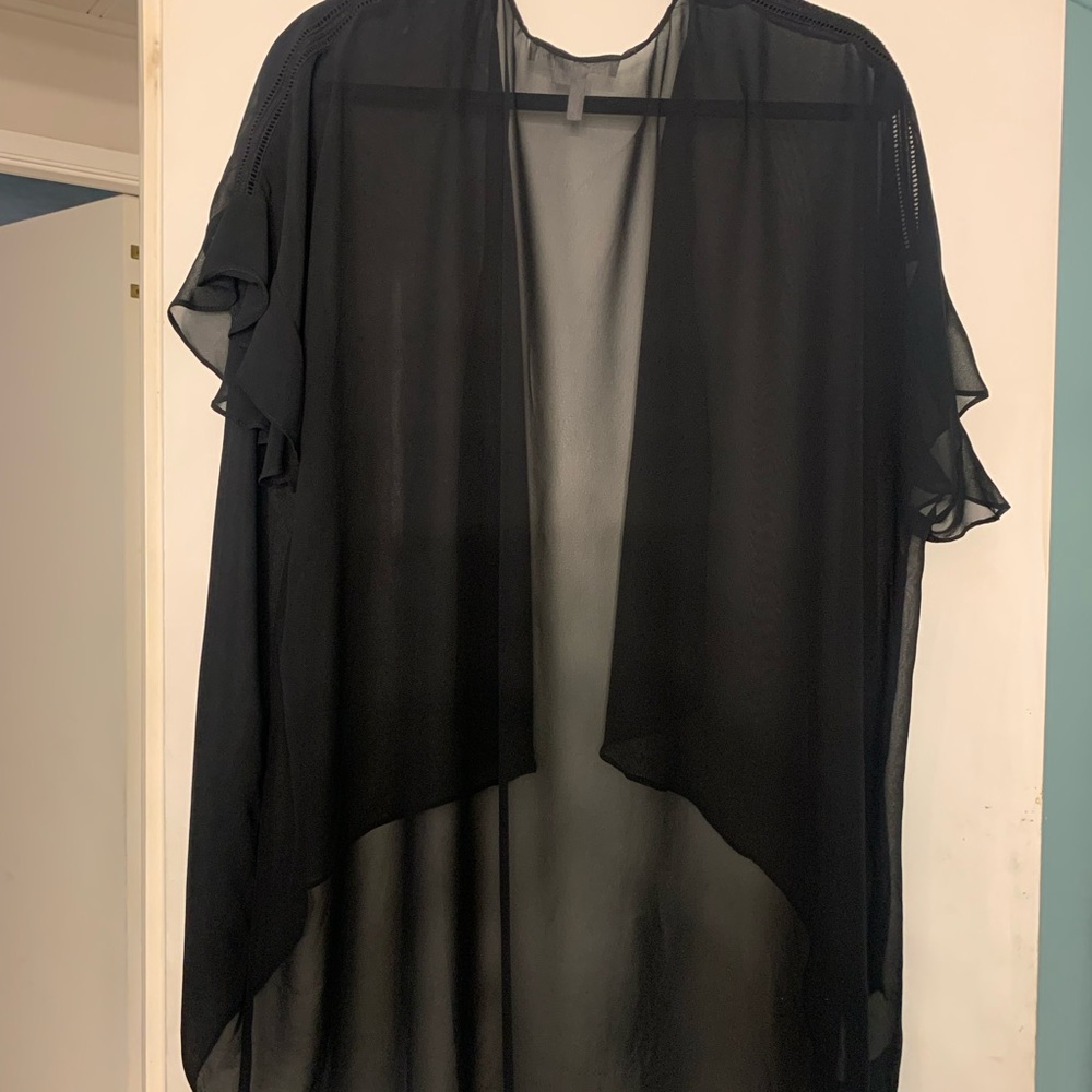 BCBGeneration Sheer Black Kimono